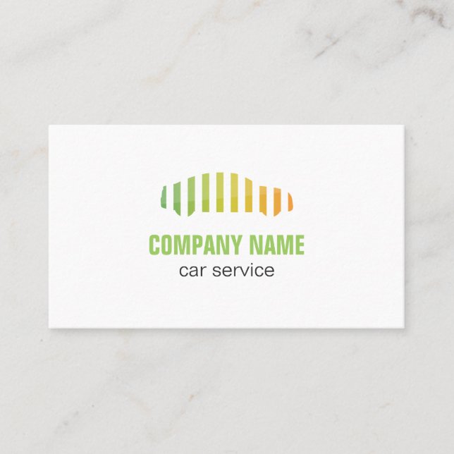 Auto Painting Car Service Logo Business Card (Front)