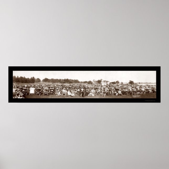 Auto Parade Detroit Photo 1909 Poster (Front)