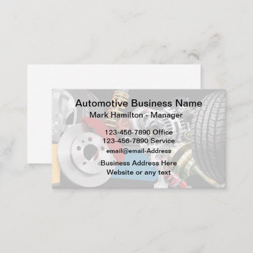 Auto Parts And Automotive Service Business Card