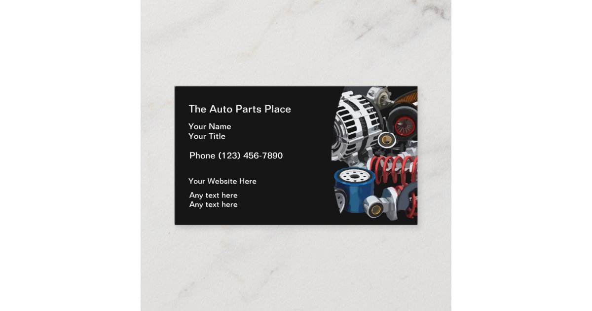 Auto Parts Modern Business Cards Zazzle