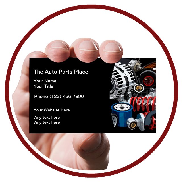 Auto Parts Modern Business Cards (Creator Uploaded)