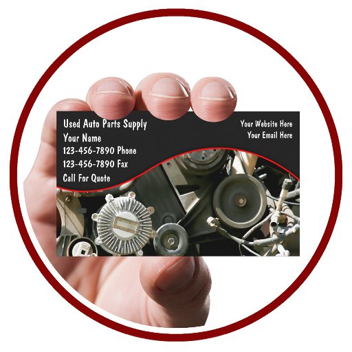 Customizable Auto Parts Salvage Business Cards