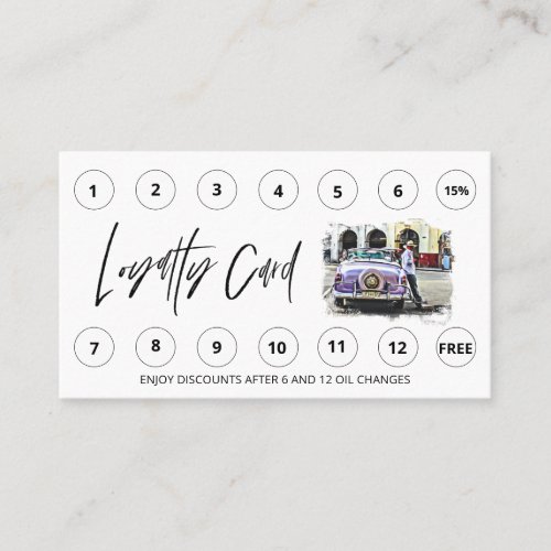  Auto QR Lube Car Wash _ LOGO Rewards Thank you Loyalty Card