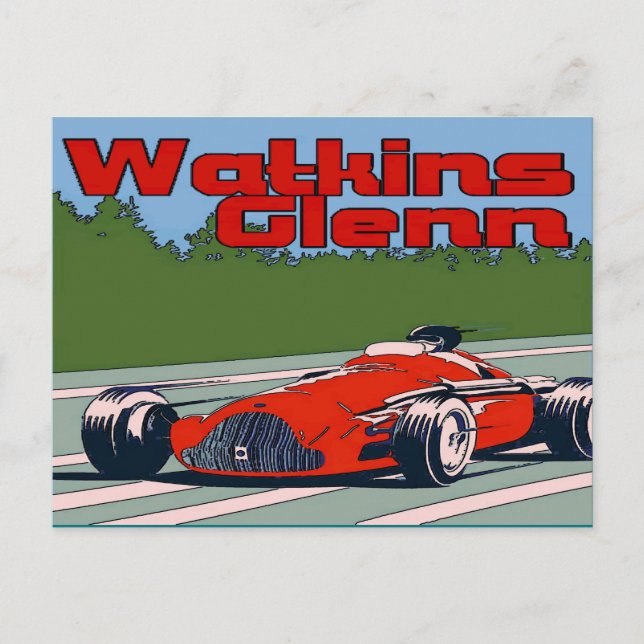 Auto Racer, Watkins Glenn Postcard (Front)