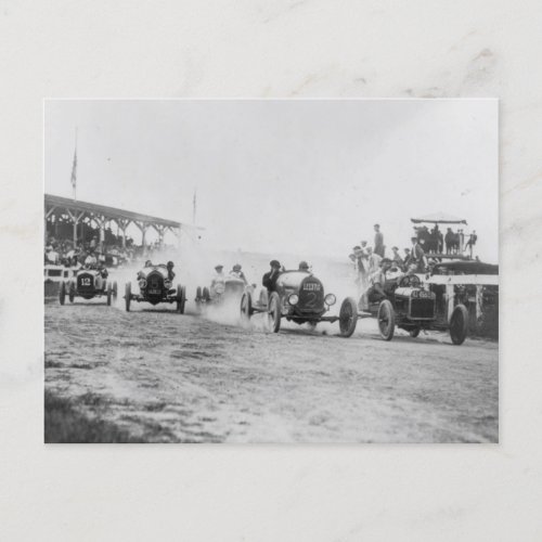 Auto Racing 1925 Postcard