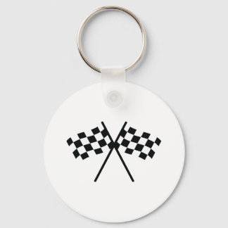 auto racing checker flag keychain