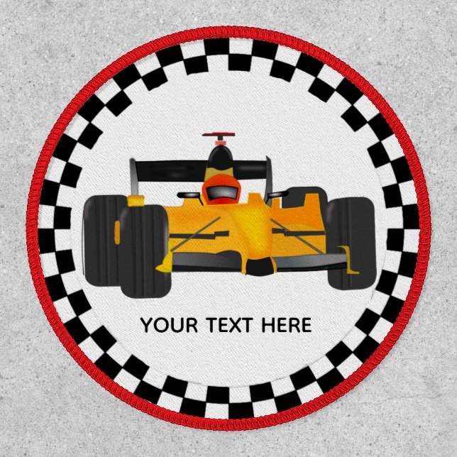 Auto Racing Checkered Design Patch (Front)