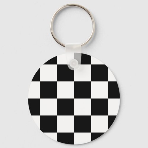 Auto Racing Chequered  Checkered Flag Keychain