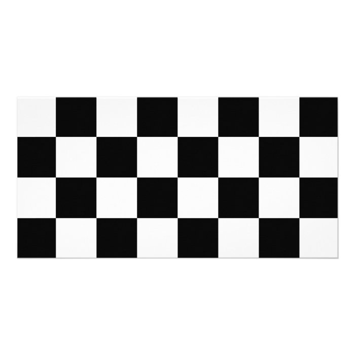 Auto Racing Chequered  Checkered Flag Photo Card Template