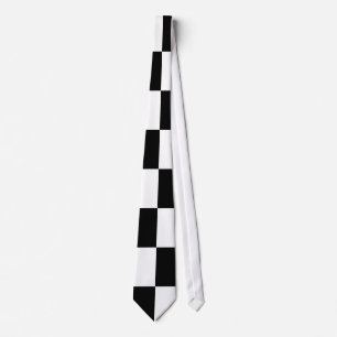 Auto Racing Chequered Checkered Flag Tie