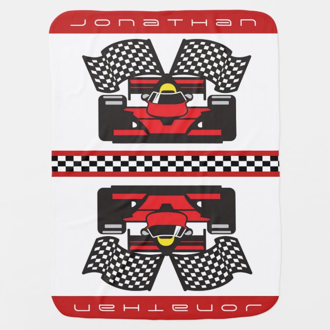 Auto Racing Design Baby Blanket