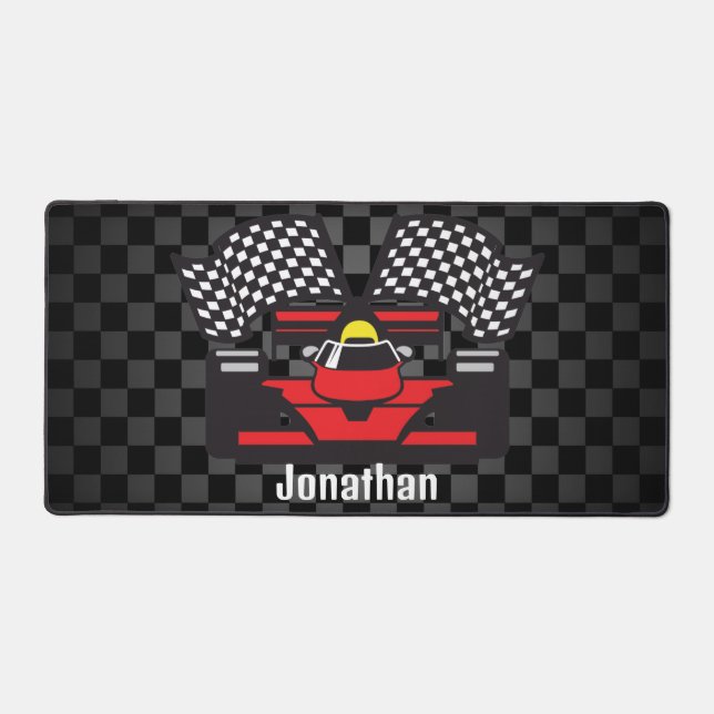 Auto Racing Design Desk Mat (Front)