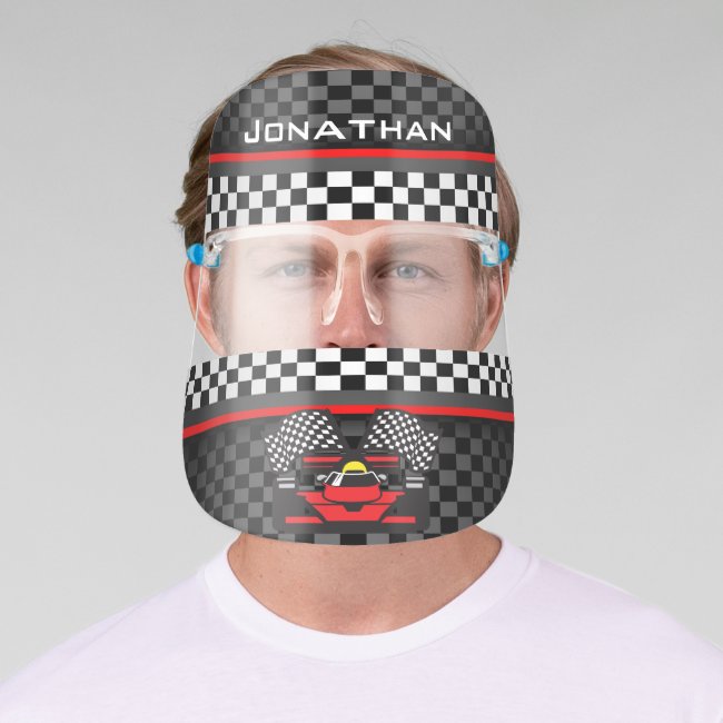 Auto Racing Design Face Shield