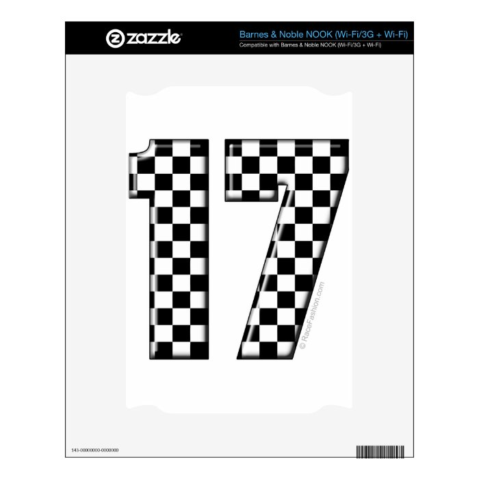 auto racing number 17 NOOK skin