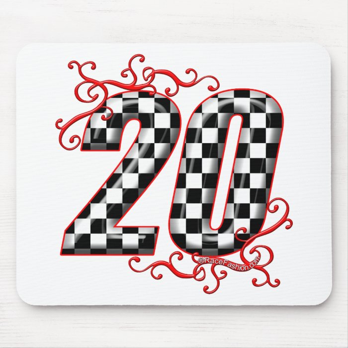 Auto racing number 20 mouse pads