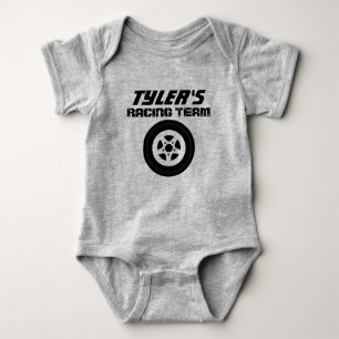 Auto racing theme baby romper bodysuit for boy
