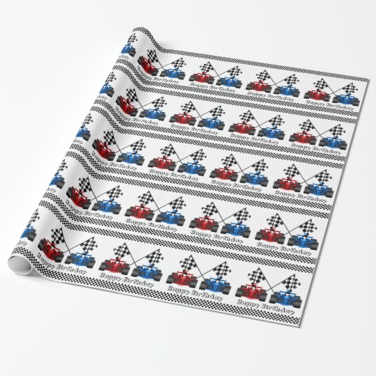 Auto Racing Wrapping Paper
