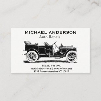 Auto Repair And Car Dealer Business Card by RetroAndVintage at Zazzle