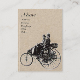 AUTO REPAIR AUTOMOTIVE MONOGRAM Black Kraft Business Card