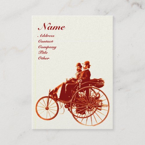 AUTO REPAIR AUTOMOTIVE MONOGRAM  brown white pearl Business Card