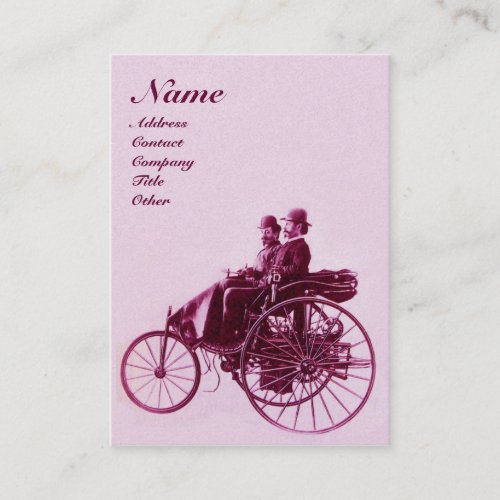 AUTO REPAIR AUTOMOTIVE MONOGRAM pink purple gold Business Card