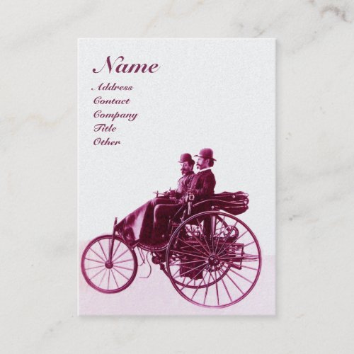 AUTO REPAIR AUTOMOTIVE MONOGRAM Purple White Pearl Business Card