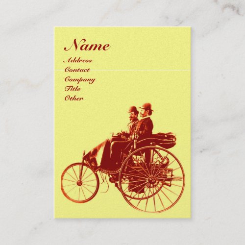 AUTO REPAIR AUTOMOTIVE MONOGRAM yellow brown pearl Business Card