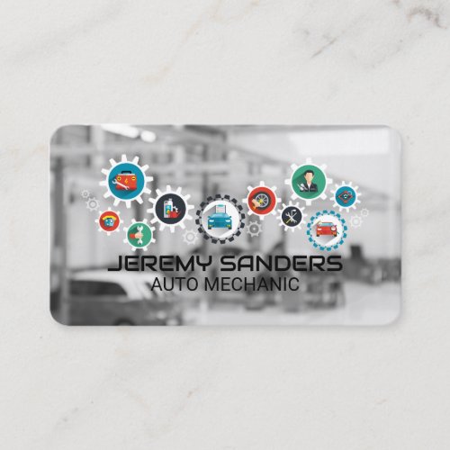 Auto Repair Bay | Mechanic | Tech Business Card