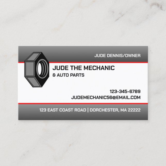 Auto Repair Business Card (Front)