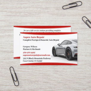Auto Repair Business Card Template 