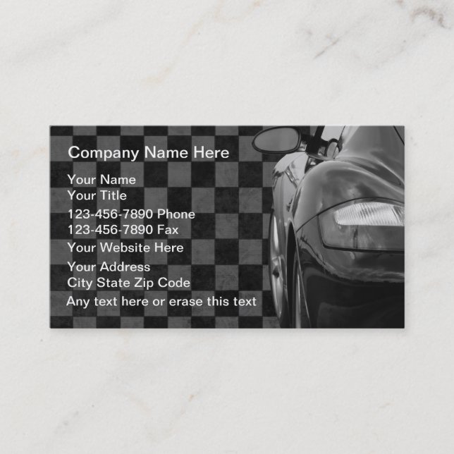 Auto Repair Business Cards (Front)