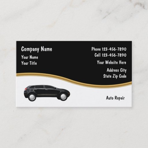 Customizable Auto Repair Business Cards