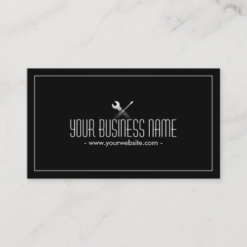 Simple Plain Dark Repair/Handyman Business Card