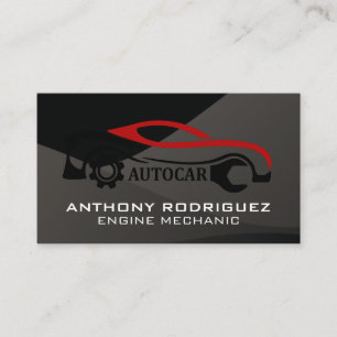 Auto Repair Logo Sports Car Business Card