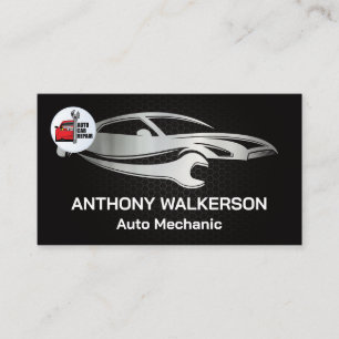 Auto Repair Logo Wrench Mechanic Business Card