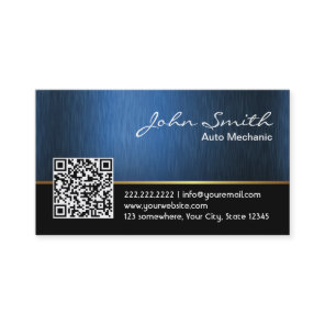 Auto Repair Mechanic Modern QR Code Car Business Card