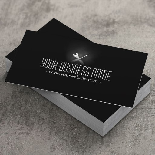 Customizable Cool Dark Auto/Appliance Repair Business Card