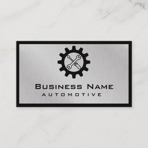 Auto Repair Professional Metal Framed Automotive  Business Card