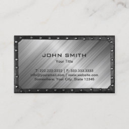 Auto Repair Professional Metal & Steel Automotive Business Card | Zazzle