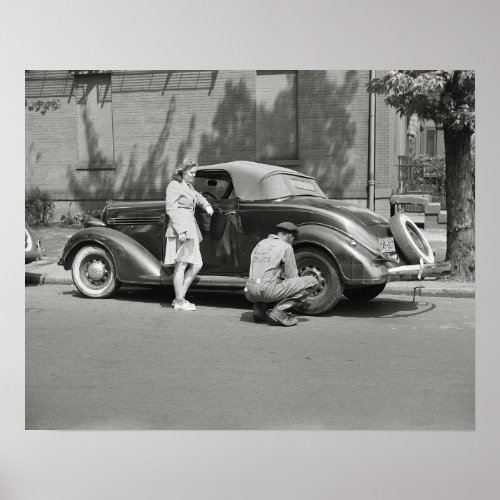 Auto Repair Service 1942 Vintage Photo Poster