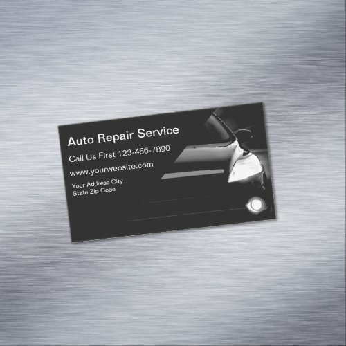 Auto Repair Service Magnetic Business Card