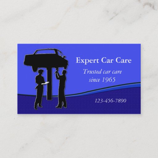 Customizable Auto Repair Shop Business Card