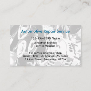 Auto Repair Shop Business Card