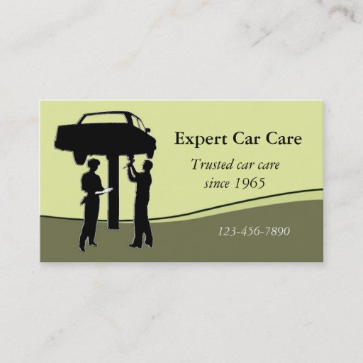 Customizable Auto Repair Shop Business Card