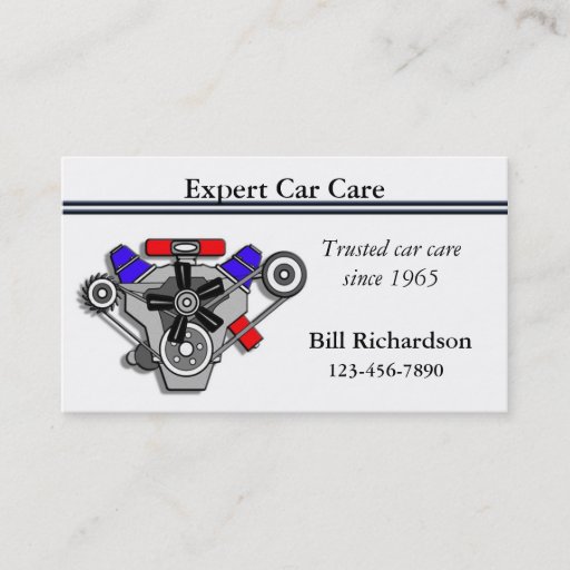 Customizable Auto Repair Shop Business Card