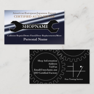 Auto Repair Shop Business Card