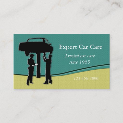 Customizable Auto Repair Shop Business Card