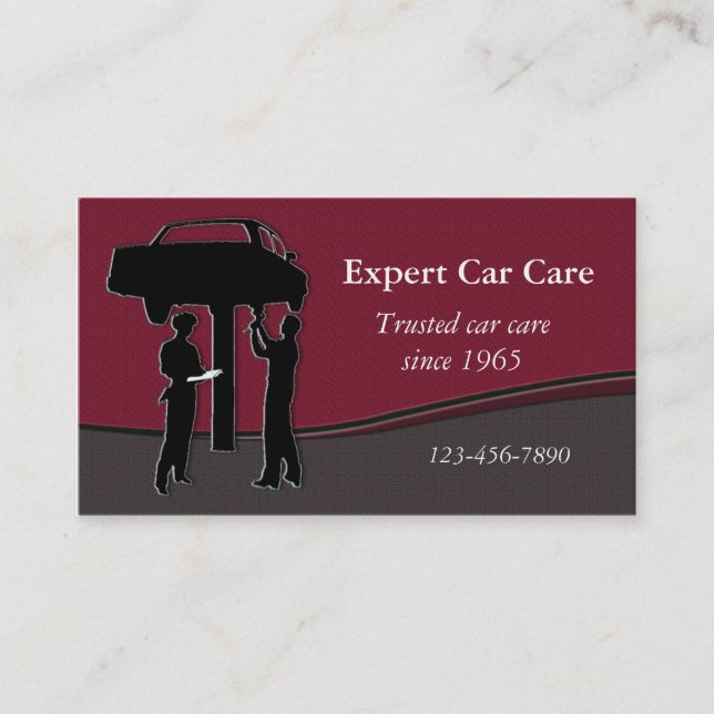 Auto Repair Shop Business Card (Front)
