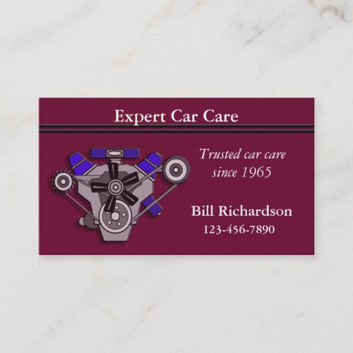 Customizable Auto Repair Shop Business Card