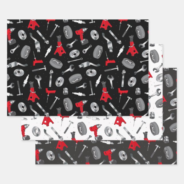 Auto Repair Technician Mechanic Wrapping Paper Sheets (Set)